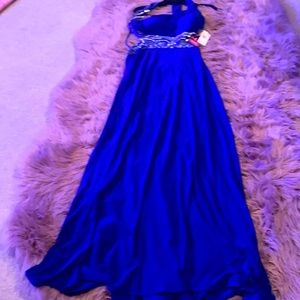 Blue n silver long dress
